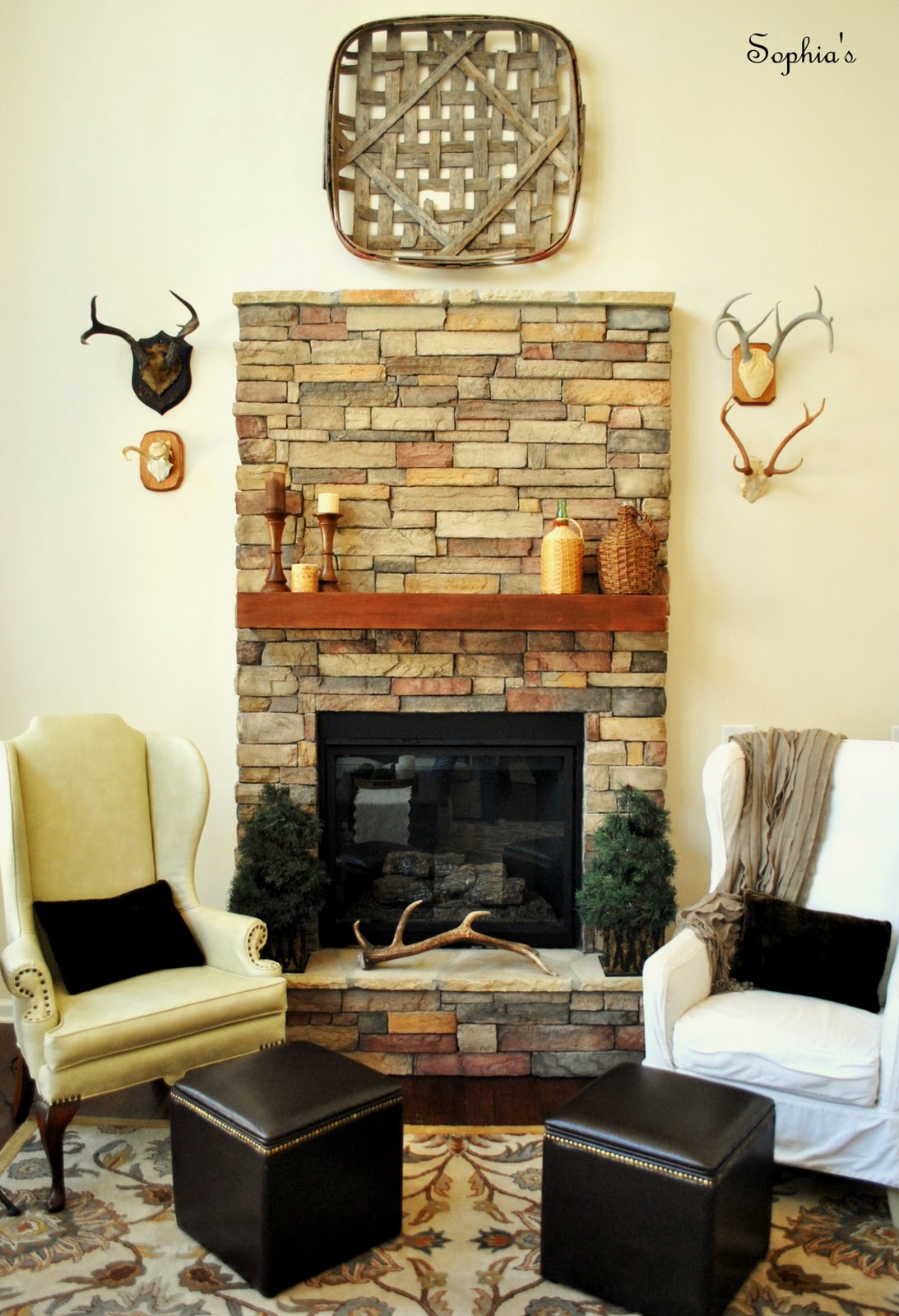 Sophia's: A Cozy Rustic Fireplace