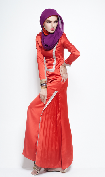 Contoh baju dress muslim modern terbaru
