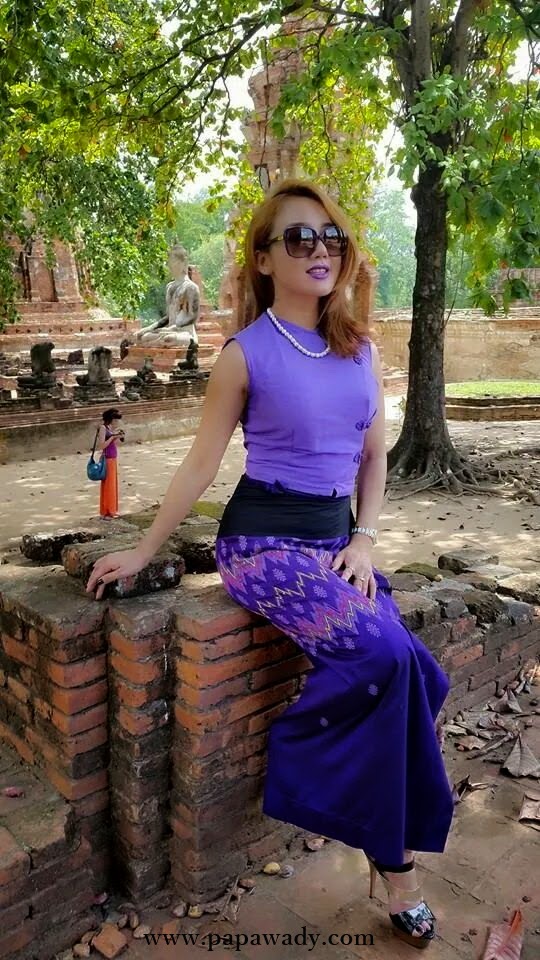 Nang Thiri Mg in Beautiul Myanmar Dress