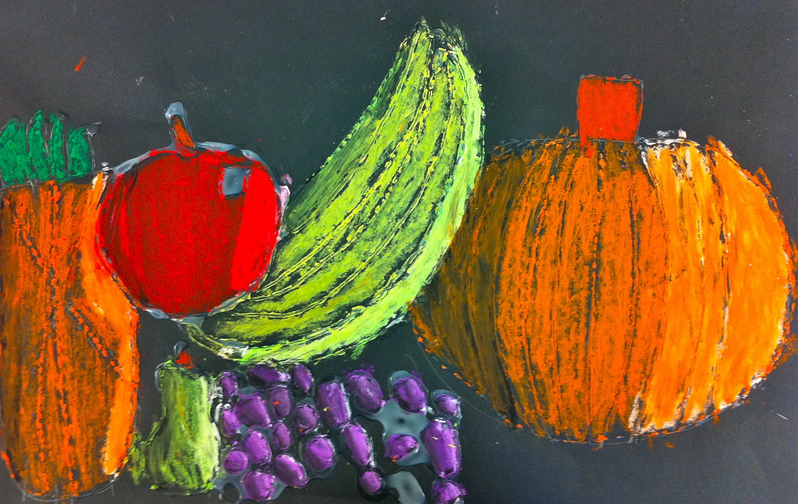 Expression of Imagination "Glue & Pastel Harvest" by Sixth Grade