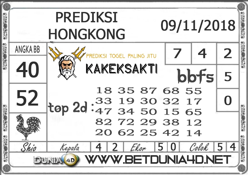 Bocoran Angka Main Togel Hongkong 9 November 2018 Fimmq