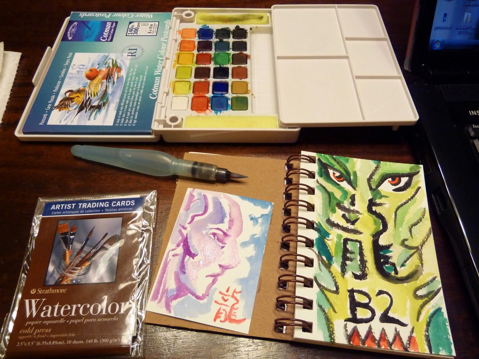 Art Supplies Reviews and Manga Cartoon Sketching: First impression of the  Strathmore 140 lb Watercolor Visual Journal