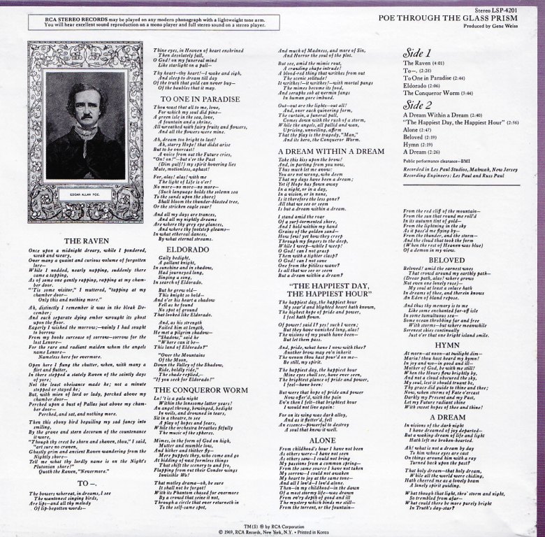 Small Town Pleasures GLASS PRISM POE THROUGH THE GLASS PRISM (RCA