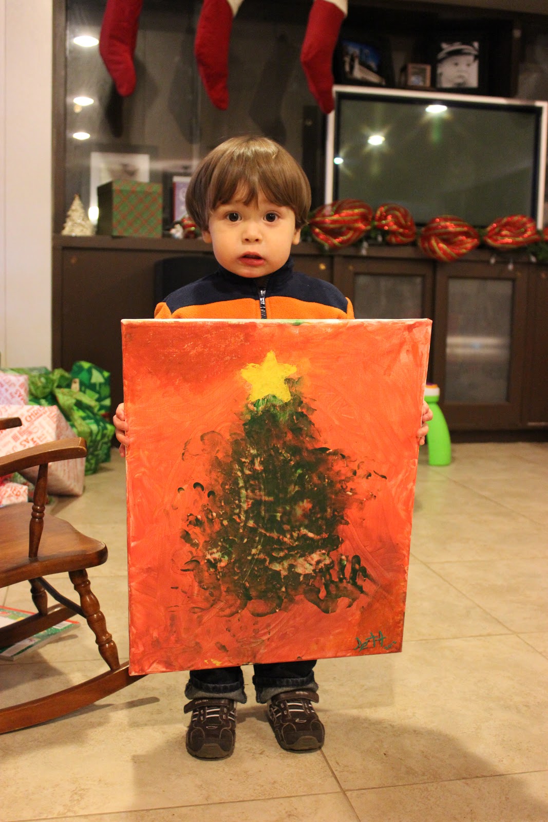 Toddler Christmas Tree Hands Artwork