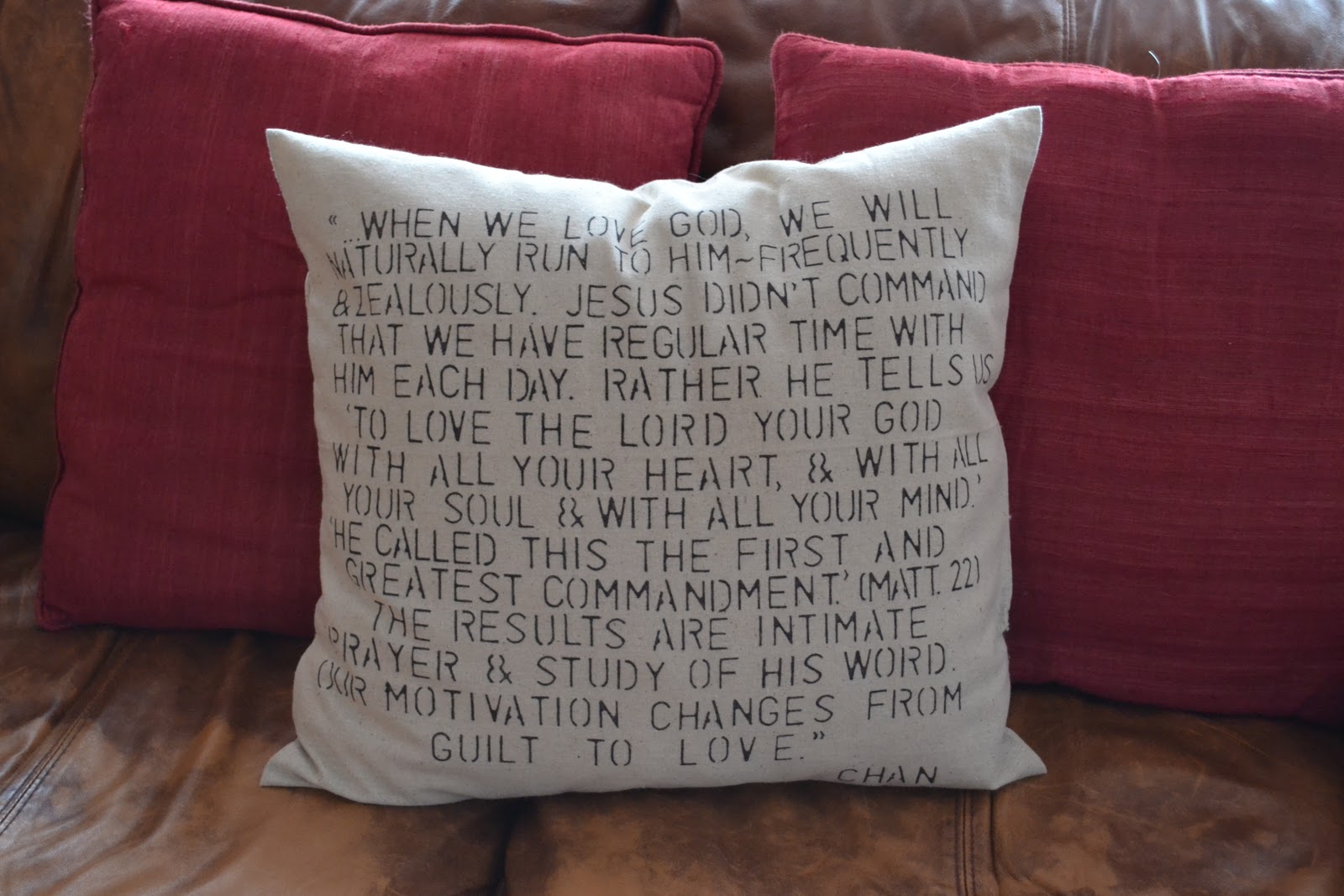 Brown Paper Packages Love the Lord...pillow