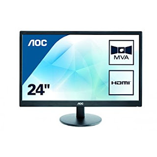 AOC M2470SWH 24Inch LCDLED Monitor  Black