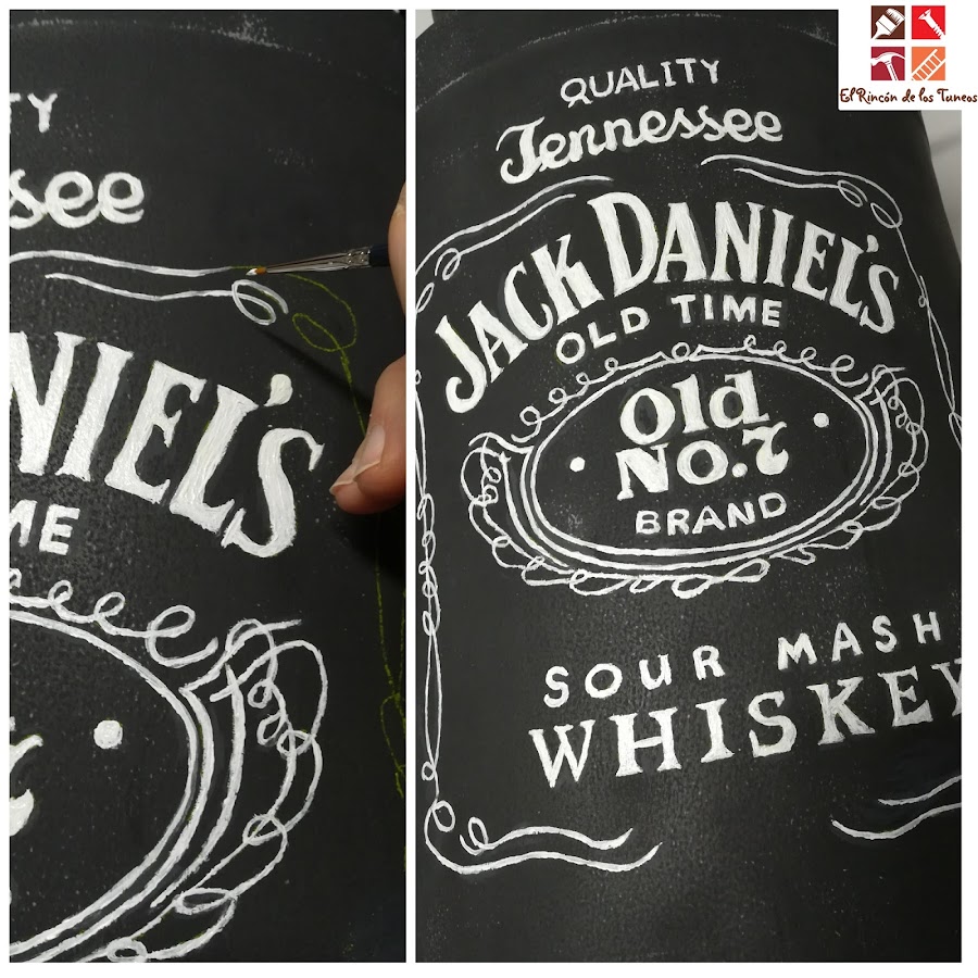 lechera pintada a mano