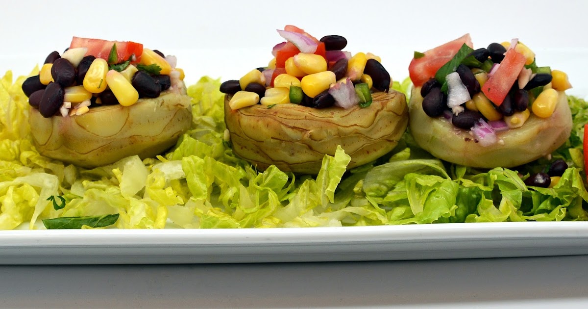 This, That and a Little More Stuffed Artichoke Bottoms with Salsa Recipe