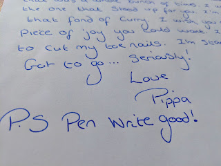 a sample of writing with a fountain pen