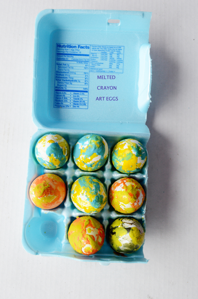 Design Addict Mom Melted Crayon Art Eggs An Easter DIY