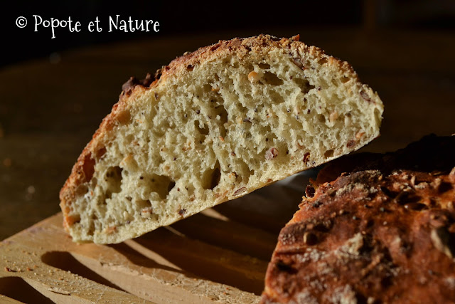 Pain aux céréales sans pétrissage ©Popote et Nature Pain aux céréales sans pétrissage ©Popote et Nature