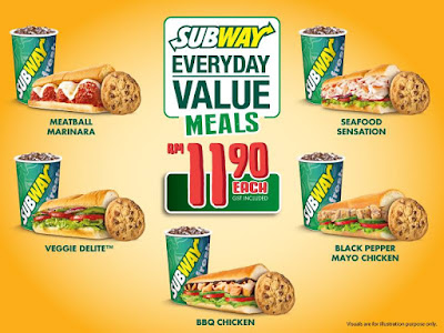 Subway Malaysia Everyday Value Meals Set Discount Promo Subway Malaysia Everyday Value Meals Set Discount Promo
