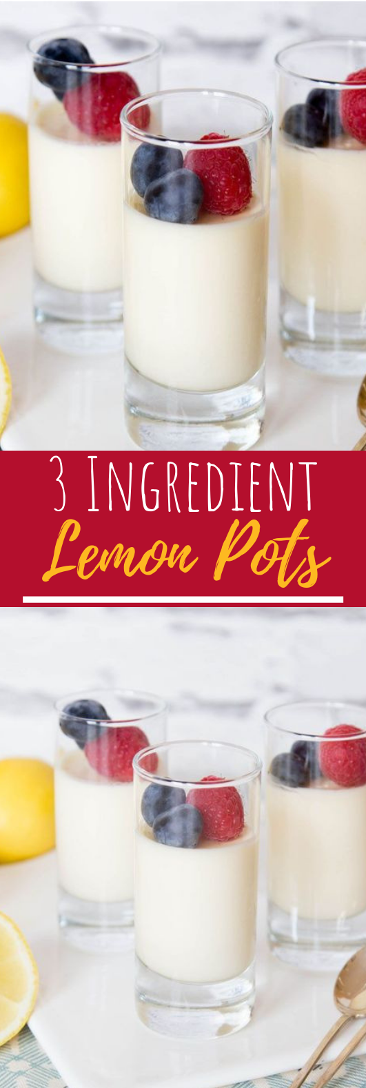 3 Ingredient Lemon Pots #easy #dessert