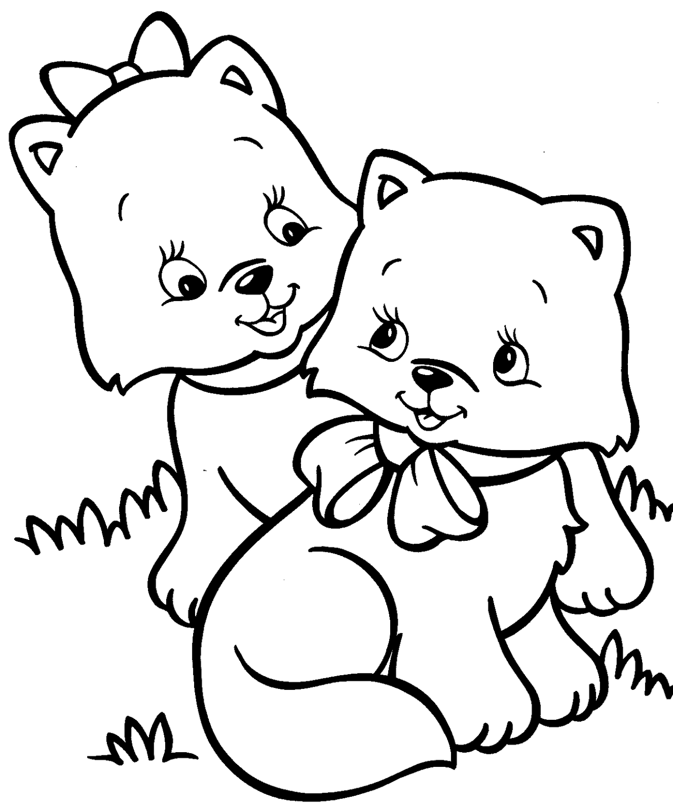 k is for kitten coloring pages - photo #41