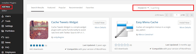 Use Caching Plugins Use Caching Plugins