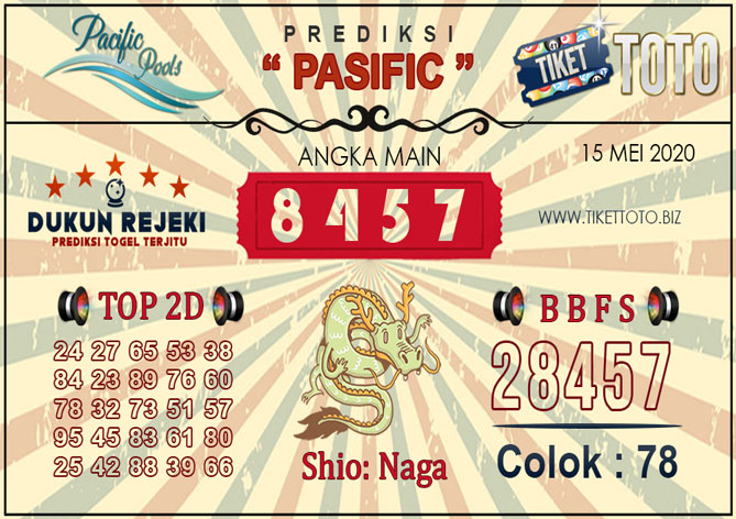 Prediksi Togel PASIFIC TIKETTOTO 15 MEI 2020