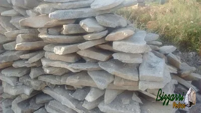 Pedras para caminho de pedra, tipo chapa de pedra moledo com tamanhos variados. Pedra para assentamento com massa de cimento com juntas de 2 cm a 5 cm.