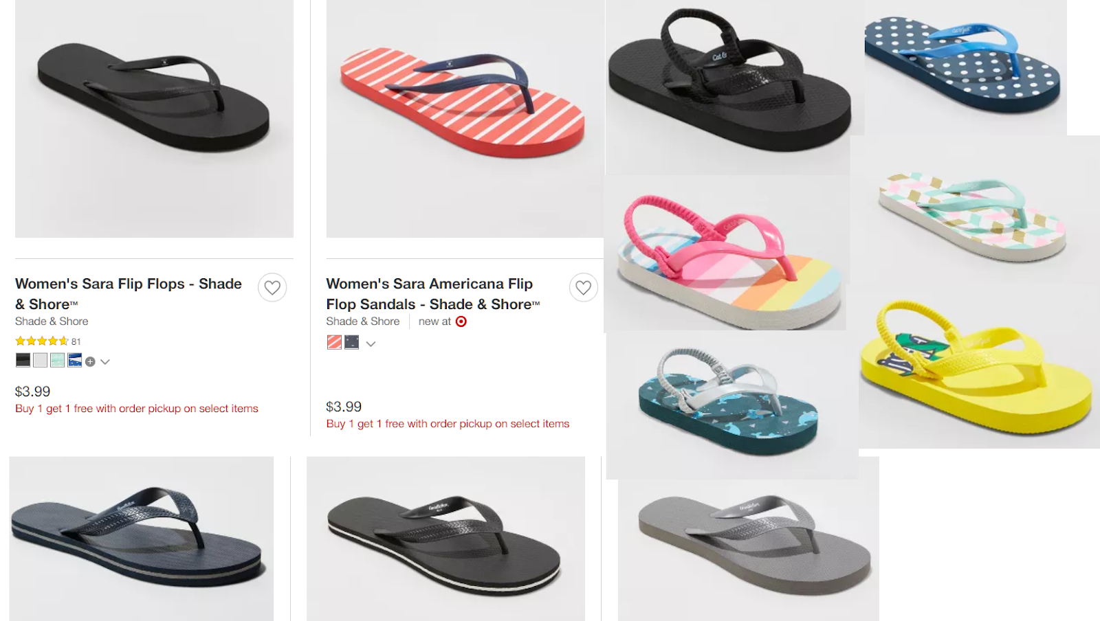 target kids flip flops