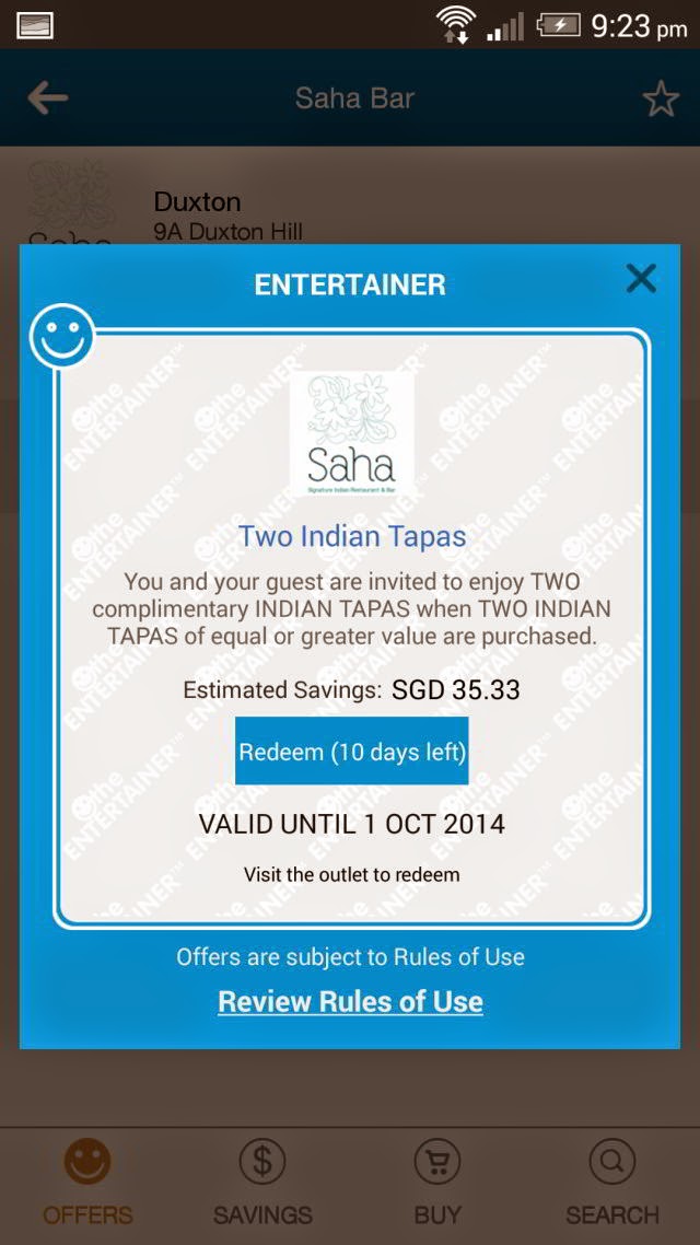 Purple Taste The Entertainer App Singapore Great Savings Saha