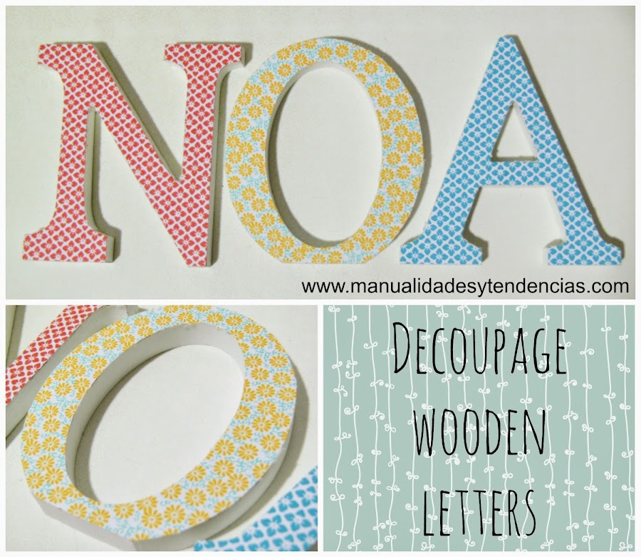 decoupage wooden letters tutorial