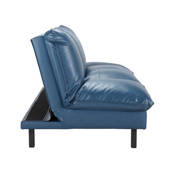 PONTUS/P Sofa Giường Da Tổng Hợp 182x114x85 cm Màu Xanh Dương