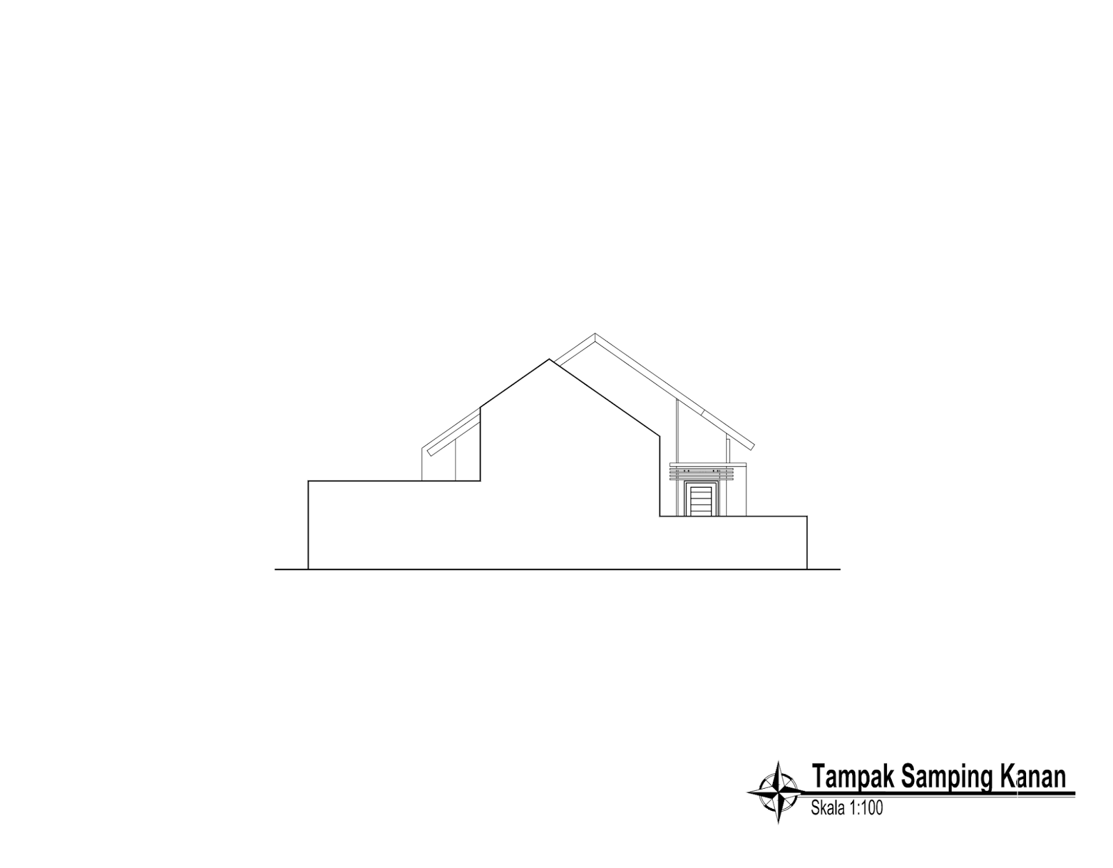 Contoh Gambar Kerja Lengkap Rumah Minimalis 1 Lantai Griya Bagus