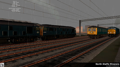 Fastline Simulation - North Staffs Minerals: Busy times at Cliffe Vale as 2 Class 24s pass with 9H77 Trentham to Partington, a Class 105 DMU forms a Crewe to Lincoln St. Marks service and Class 44 44005 makes it's way to Toton with 7Z16 from Etruria. North Staffs Minerals, a route for RailWorks Train Simulator 2012.