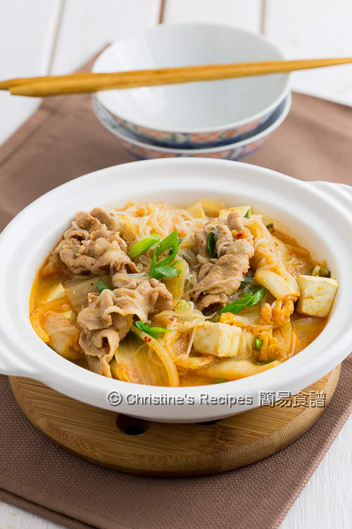 泡菜豆腐粉絲豬肉煲 Kimchi Pork Tofu with Vermicelli Noodles02