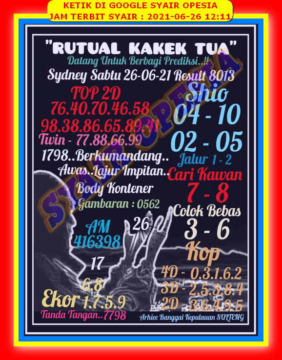 Syair Sdy Hari Ini Sabtu 26 Juni 2021 Opesia Official Syair Sdy Hari Ini Sabtu 26 Juni 2021 Opesia Official