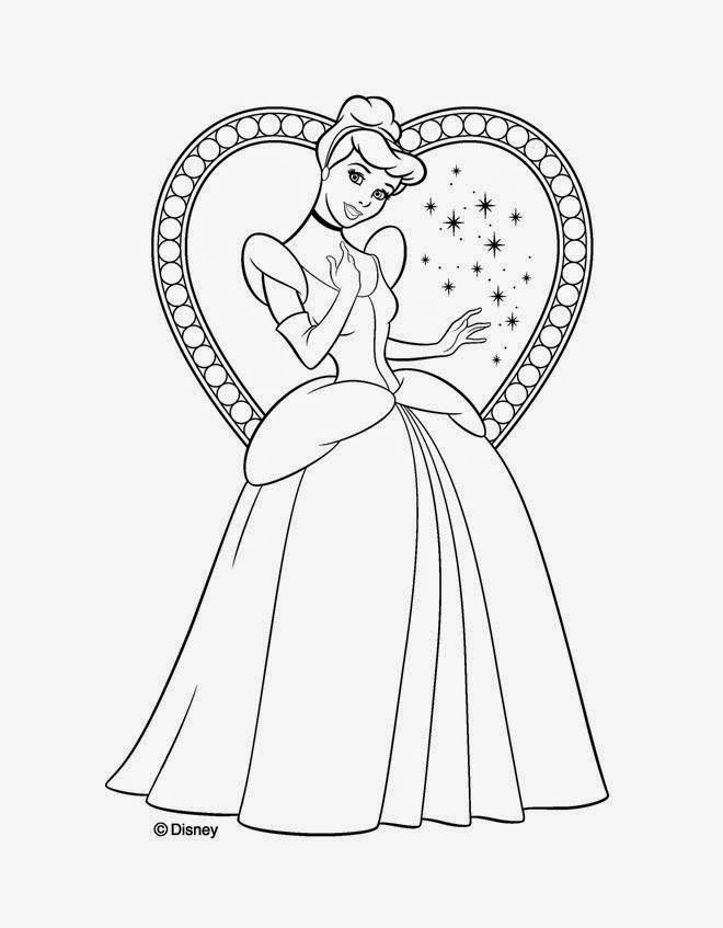 Desenhos de Cinderela para colorir, pintar, imprimir! Princesa Disney colorir