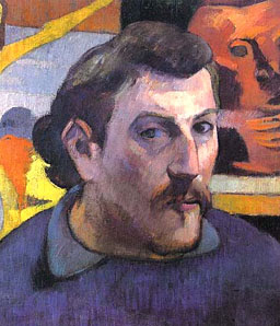 Paul Gauguin Pintura del autorretrato de Paul Gauguin a colores
