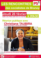 Christiane Taubira en réunion publique à Brunoy