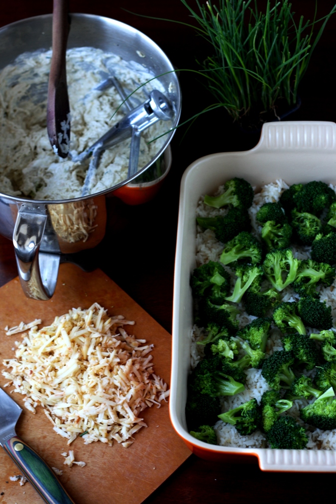 Mango & Tomato Cheesy Chicken Broccoli Rice Casserole Inspired By