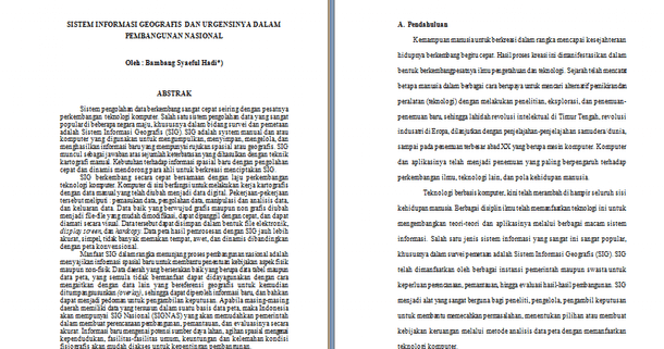 Contoh Makalah Sistem Informasi Geografis Klik Info Net