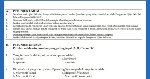Soal Uas Kelas 9 Bahasa Indonesia Kurikulum Revisi 2018 2013