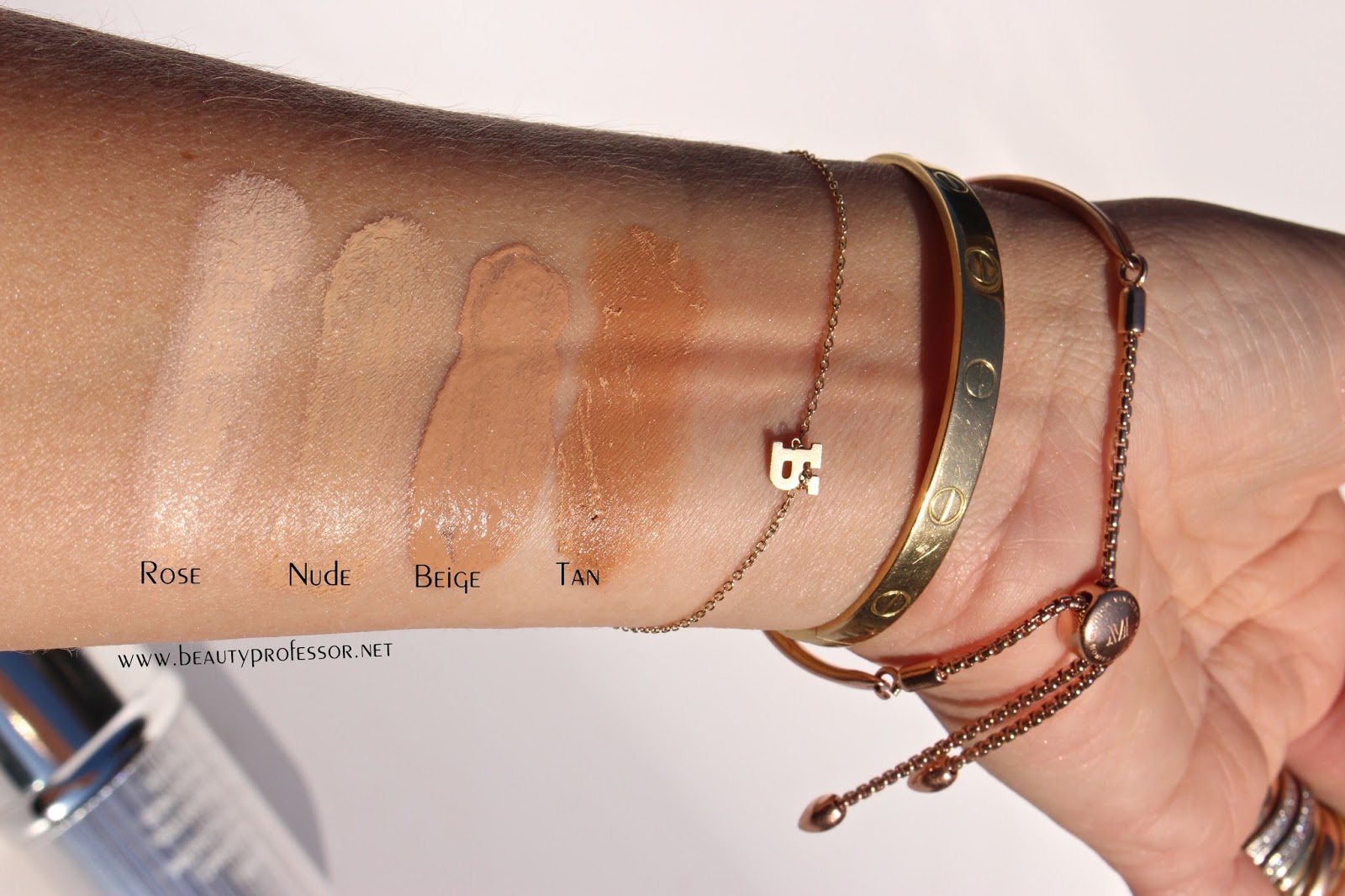 Swatches in direct sunlight. 
