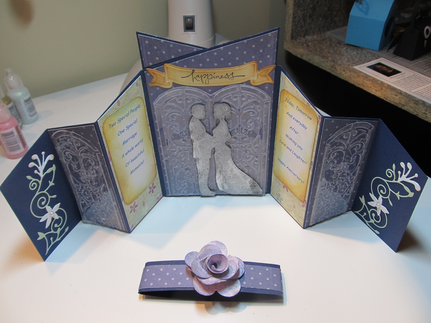Calla lily studio blog anniversary fun fold card