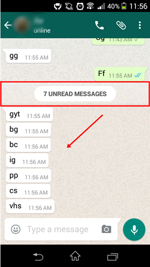 whatsapp unseen messages