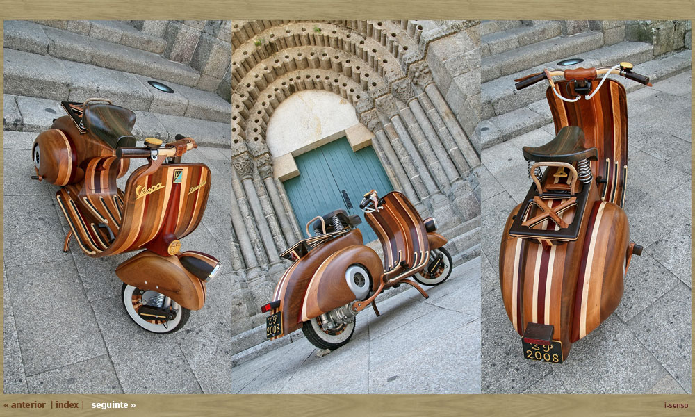 Vespa portuguesa de madeira Ideias Green