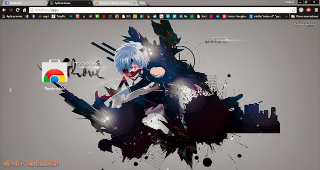 tema google chrome anime tokyo ghoul kaneki