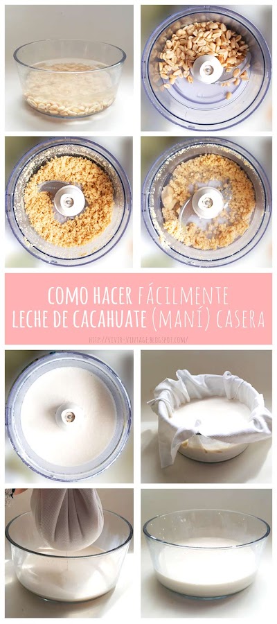 leche vegetal de cacahuate fototutorial