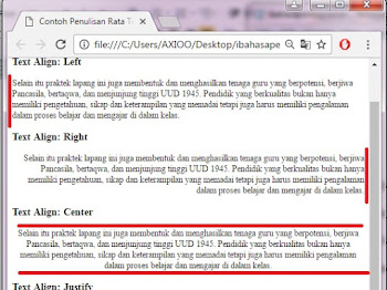 Penulisan Rata Teks pada CSS
