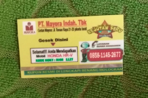 Undian Berhadiah Pt Mayora Indah Ciri Ciri Bentuk Dan Contoh Gambar Kupon Asli Roma Kelapa