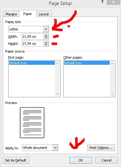 Cara Mengatur Ukuran Kertas F4 Hvs Folio Di Word Excel Dan Printer Agar Kertas Tidak Terpotong Format Administrasi Desa