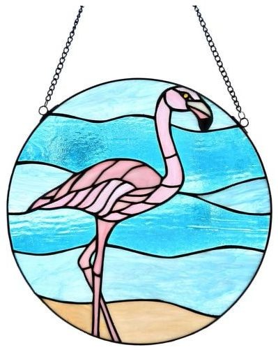 Stained Glass Flamingo