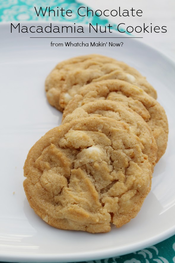 White Chocolate Macadamia Nut Cookies | WhatchaMakinNow.com
