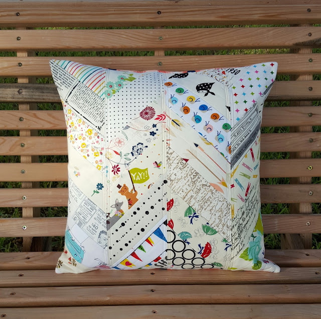 Low Volume Herringbone Pillow by Heidi Staples for Fabric Mutt