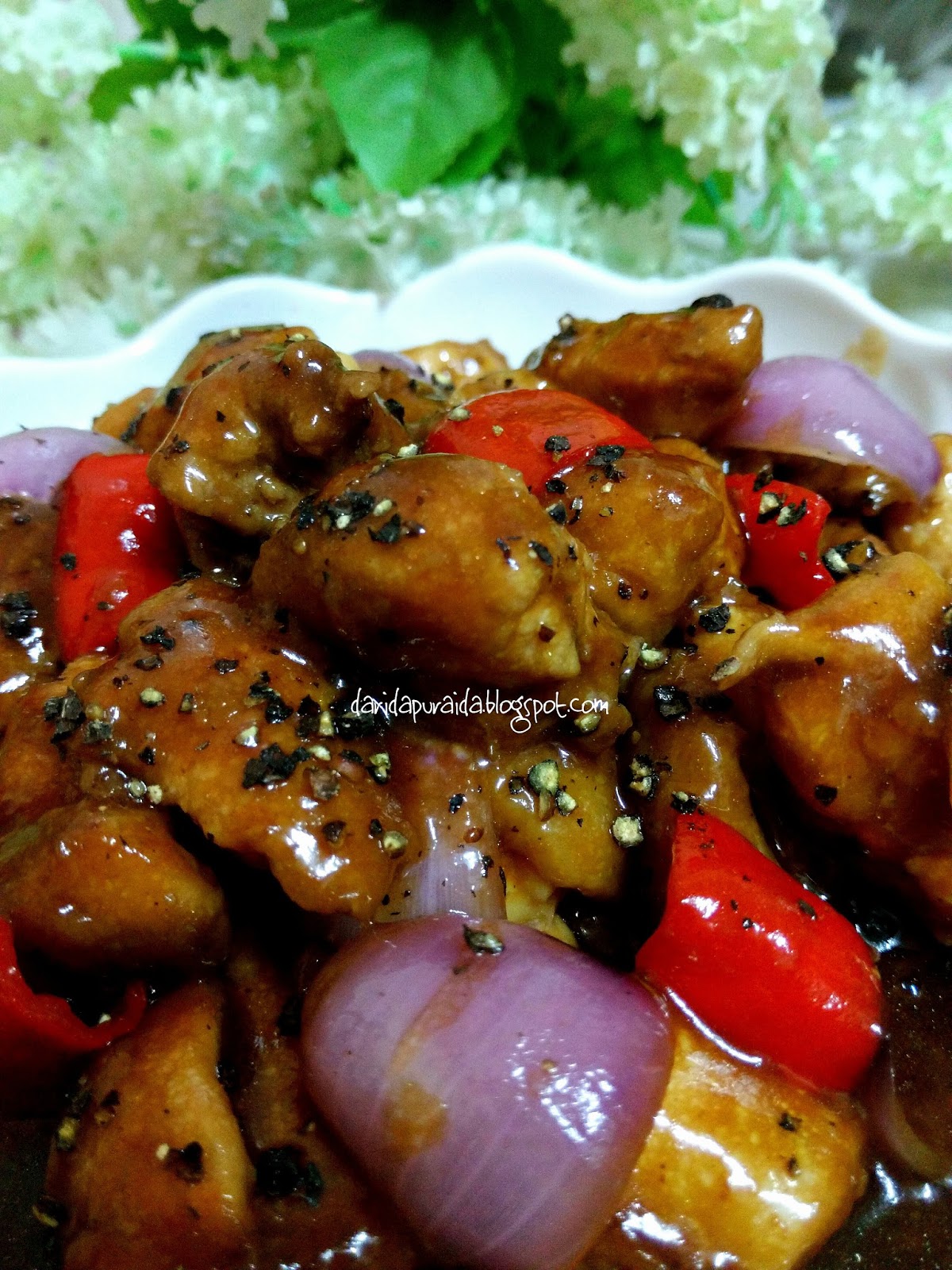 Dari Dapur Aida: Black Pepper Chicken. Ayam Masak Lada 