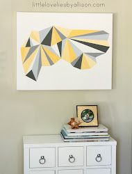 geometric painting bedroom