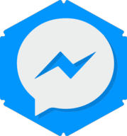 messenger hexagon icon